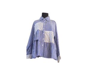 kemeja katun salur wanita All size