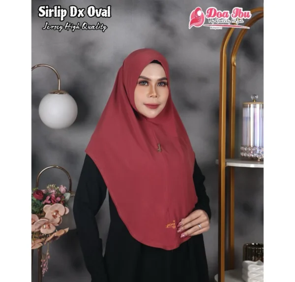 Hijab Sirlip Dx Oval Doa Ibu